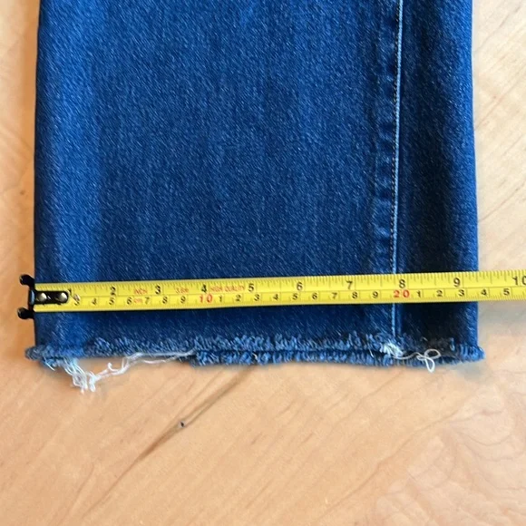 BUCK MASON Wide Leg Button Fly High Waisted Denim Deck Jean - Picture 10 of 10